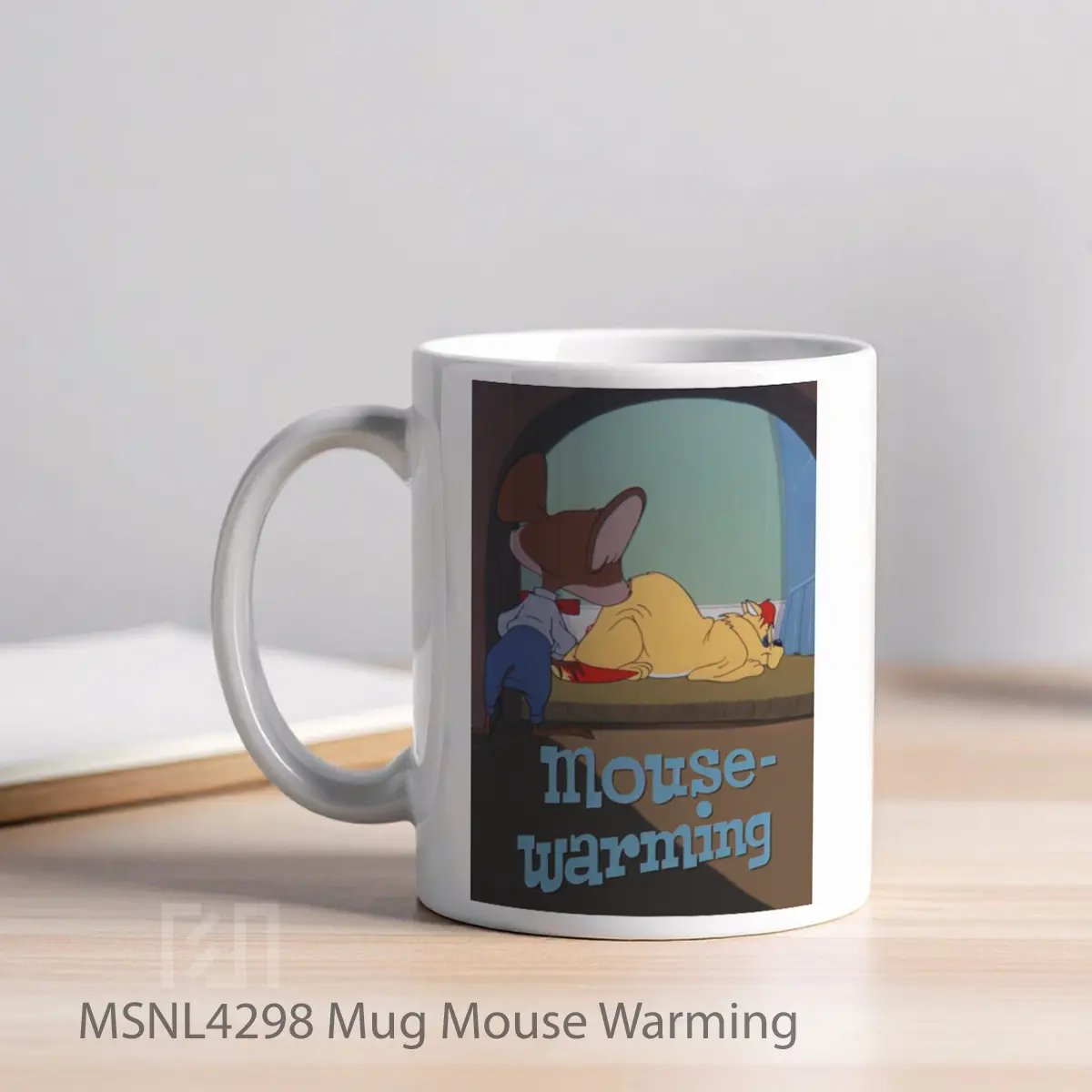 Mug Mouse Warming Gelas Keramik Tema Film MSNL4298 - Tampak Kiri