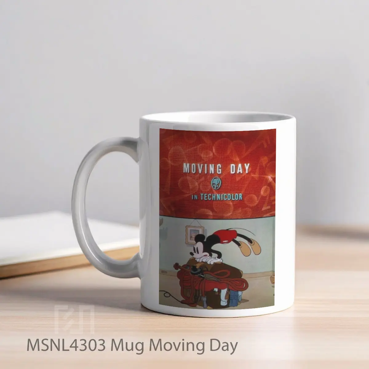 Mug Moving Day Gelas Keramik Tema Film MSNL4303 - Tampak Kiri