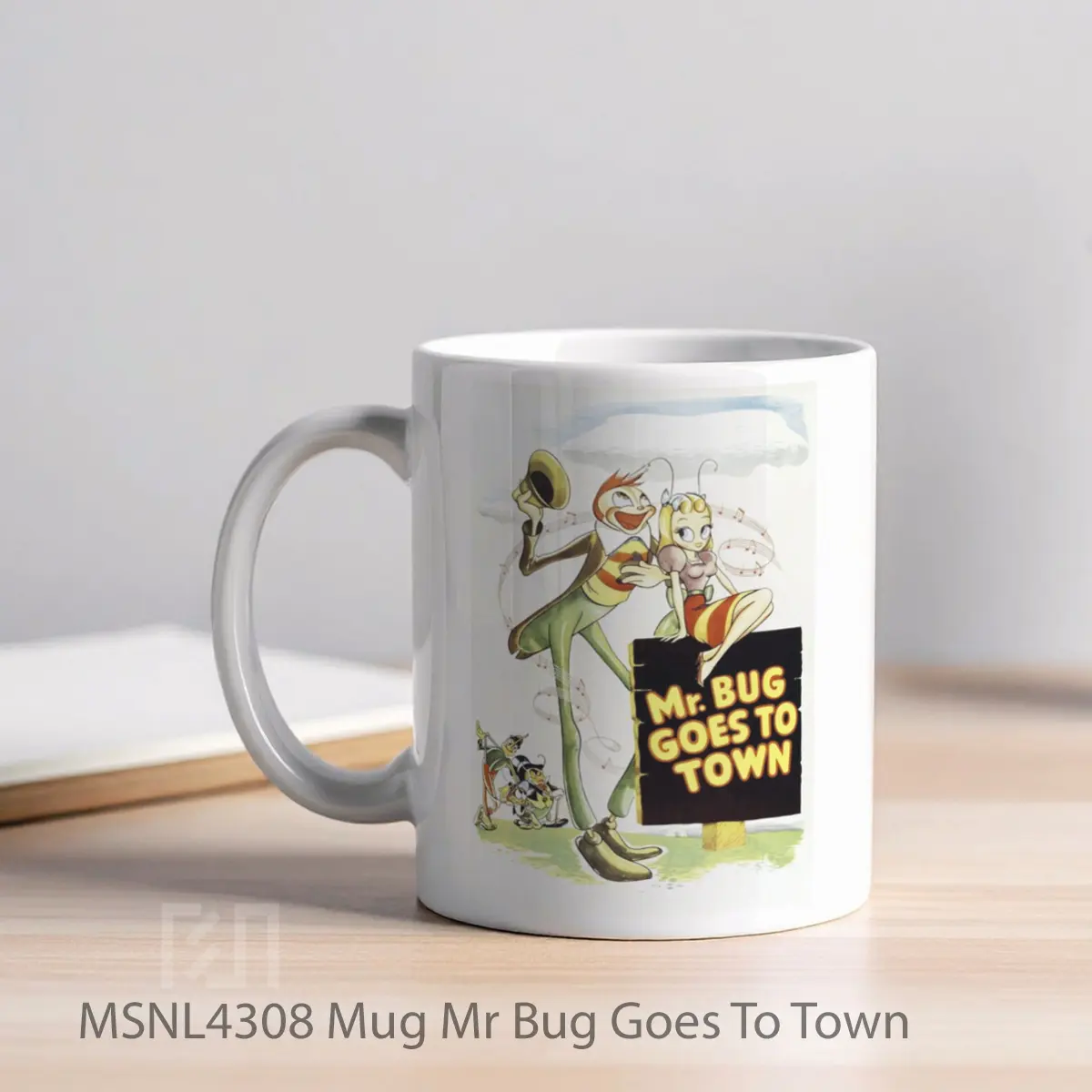 Mug Mr Bug Goes To Town Gelas Keramik Tema Film MSNL4308 - Tampak Kiri
