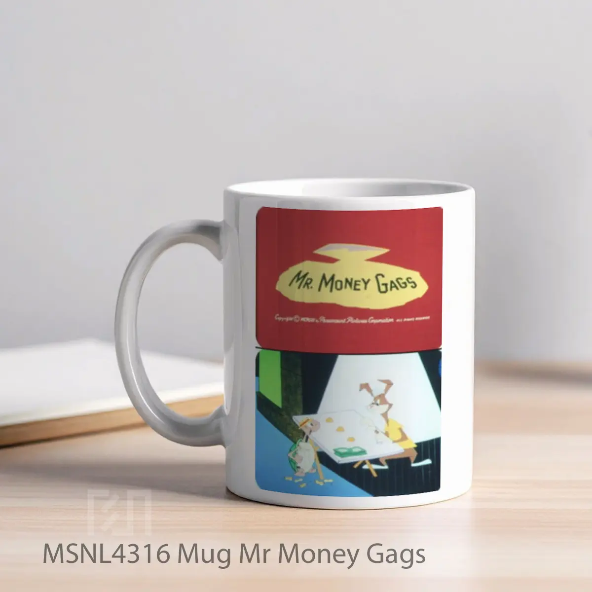 Mug Mr Money Gags Gelas Keramik Tema Film MSNL4316 - Tampak Kiri
