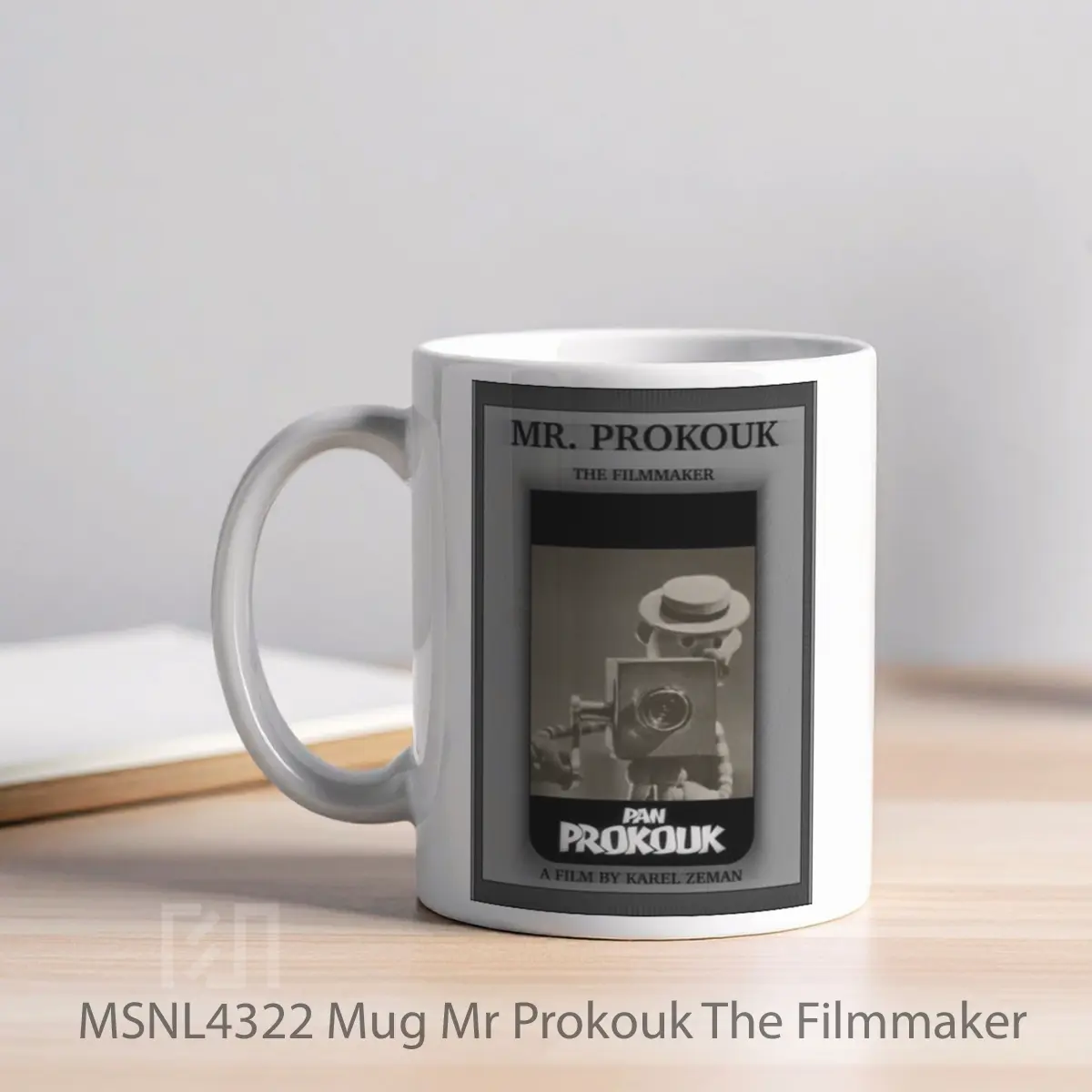 Mug Mr Prokouk The Filmmaker Gelas Keramik Tema Film MSNL4322 - Tampak Kiri