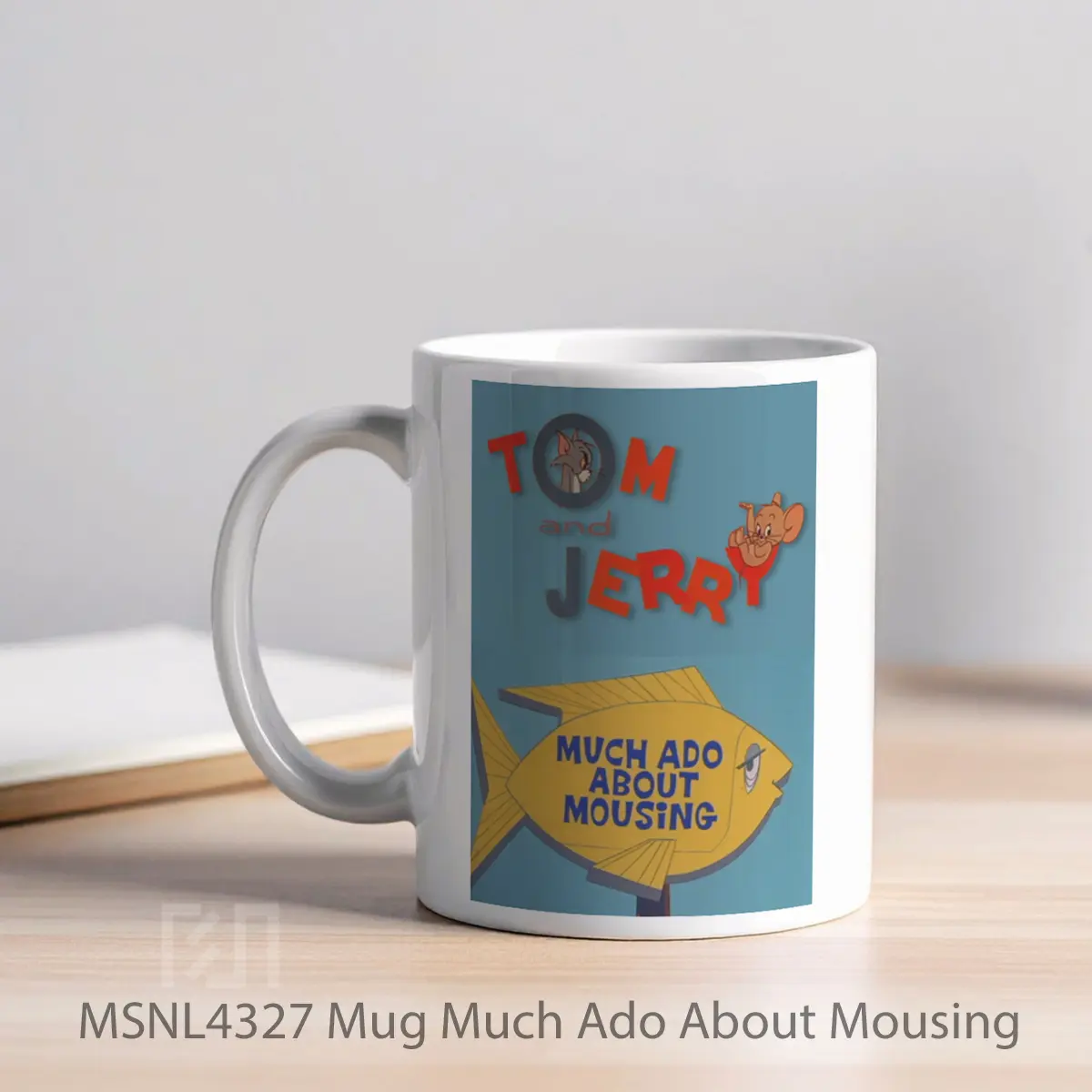 Mug Much Ado About Mousing Gelas Keramik Tema Film MSNL4327 - Tampak Kiri