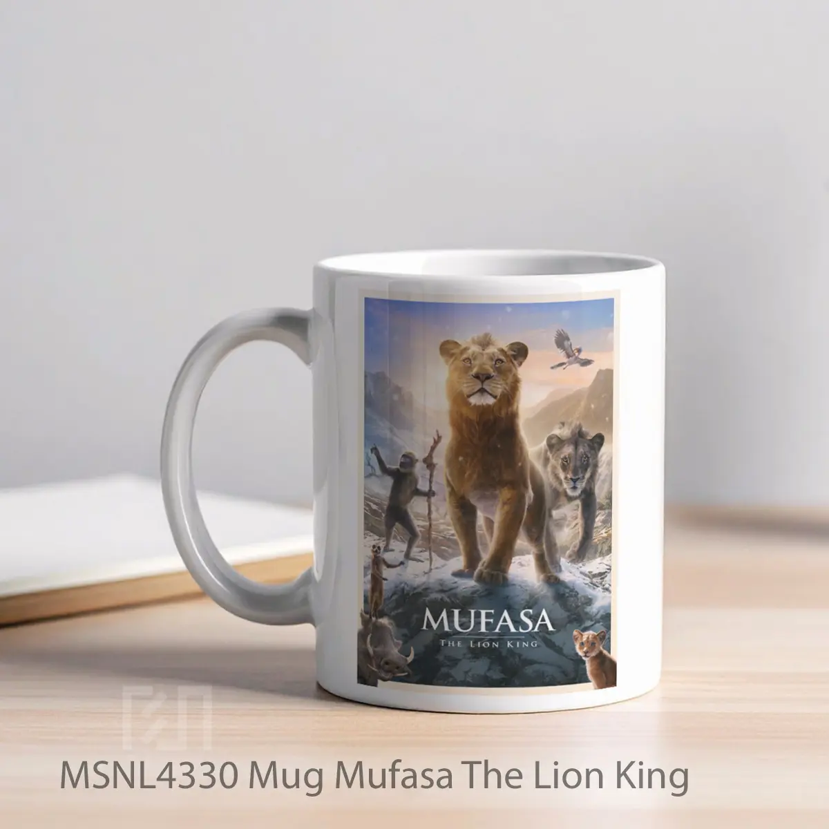 Mug Mufasa The Lion King Gelas Keramik Tema Film MSNL4330 - Tampak Kiri