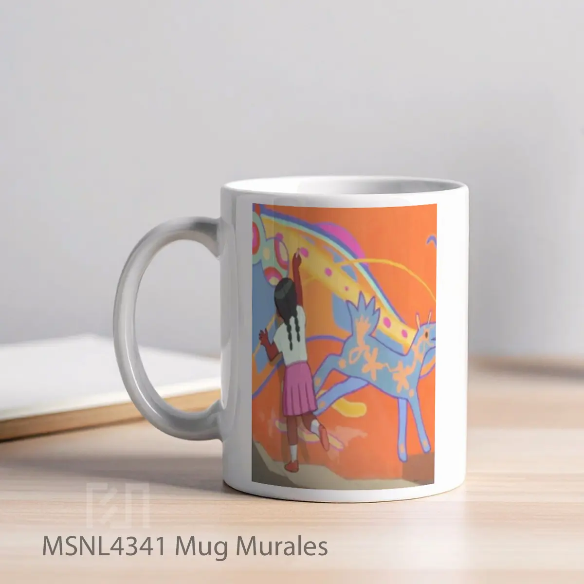 Mug Murales Gelas Keramik Tema Film MSNL4341 - Tampak Kiri