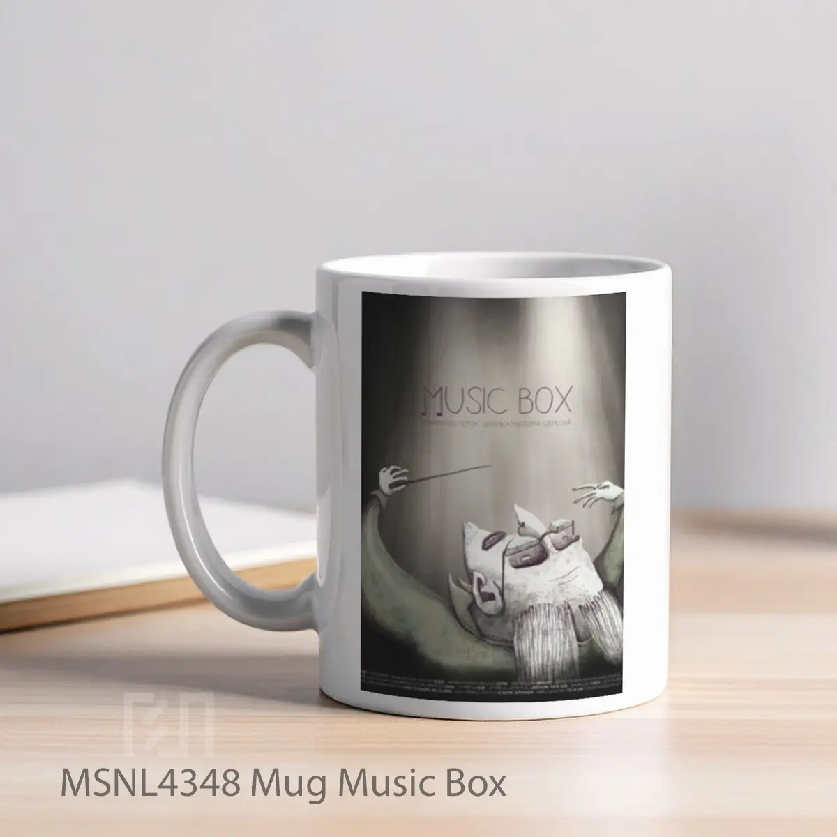 Mug Music Box Gelas Keramik Tema Film MSNL4348 - Tampak Kiri