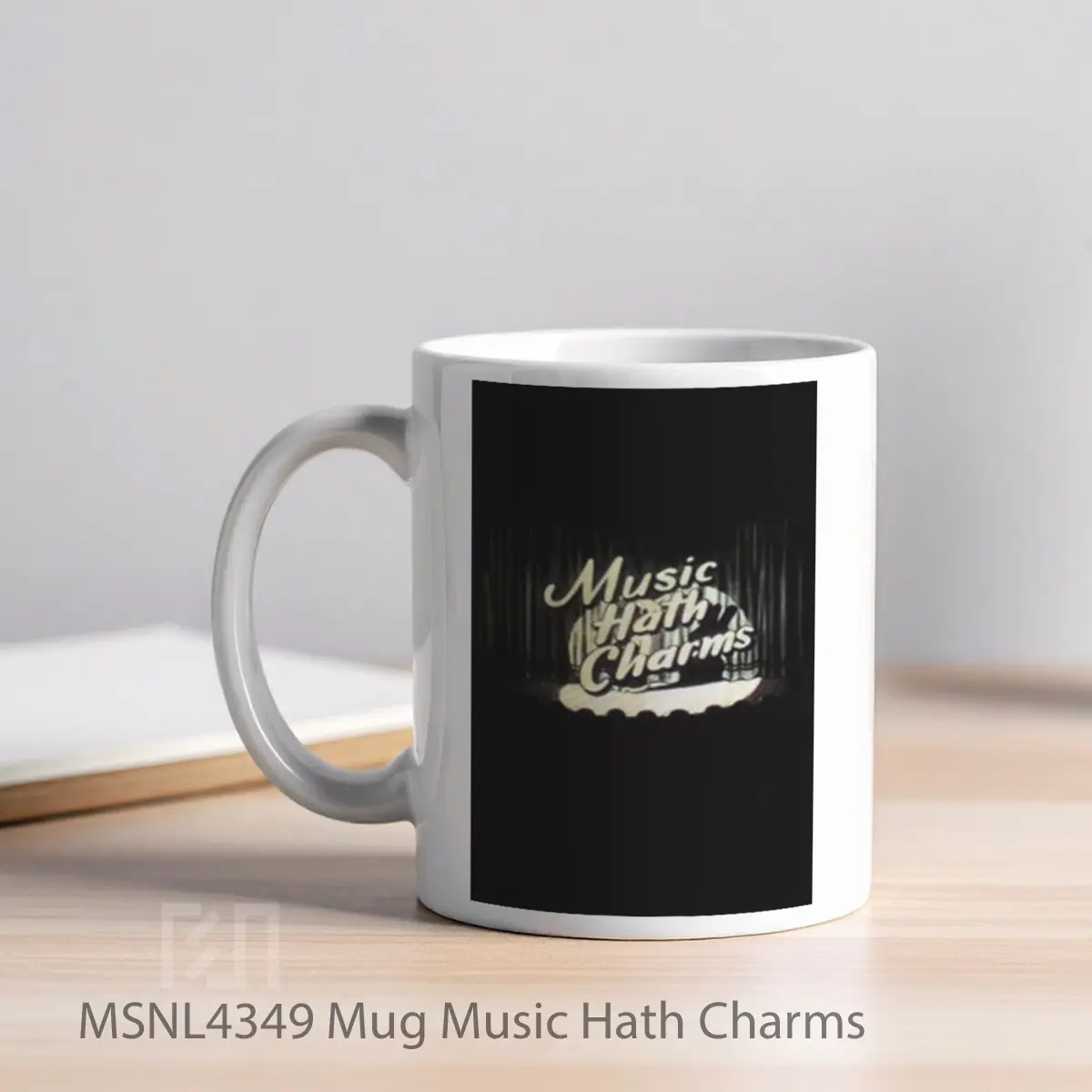 Mug Music Hath Charms Gelas Keramik Tema Film MSNL4349 - Tampak Kiri