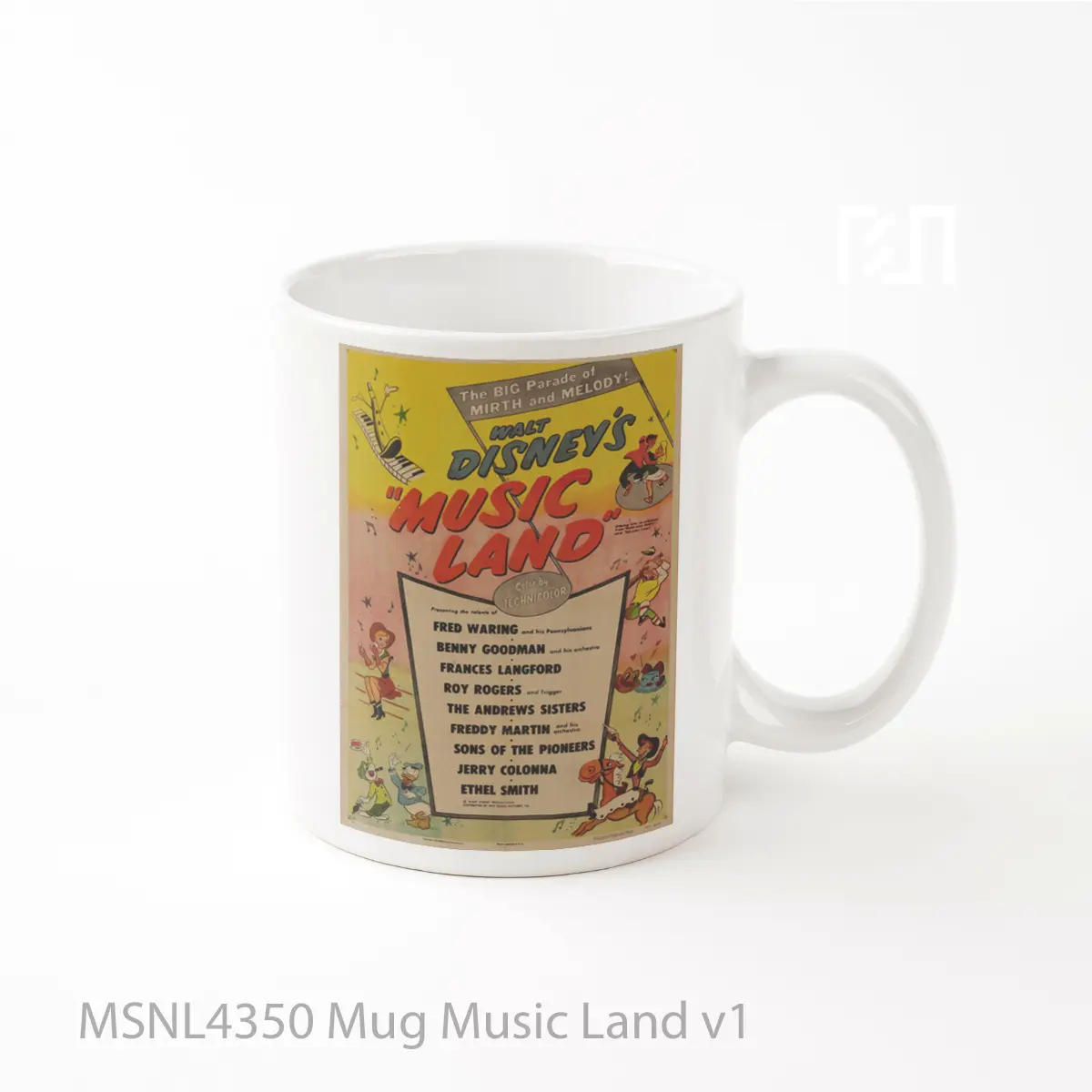 Mug Music Land V1 Gelas Keramik Tema Film MSNL4350