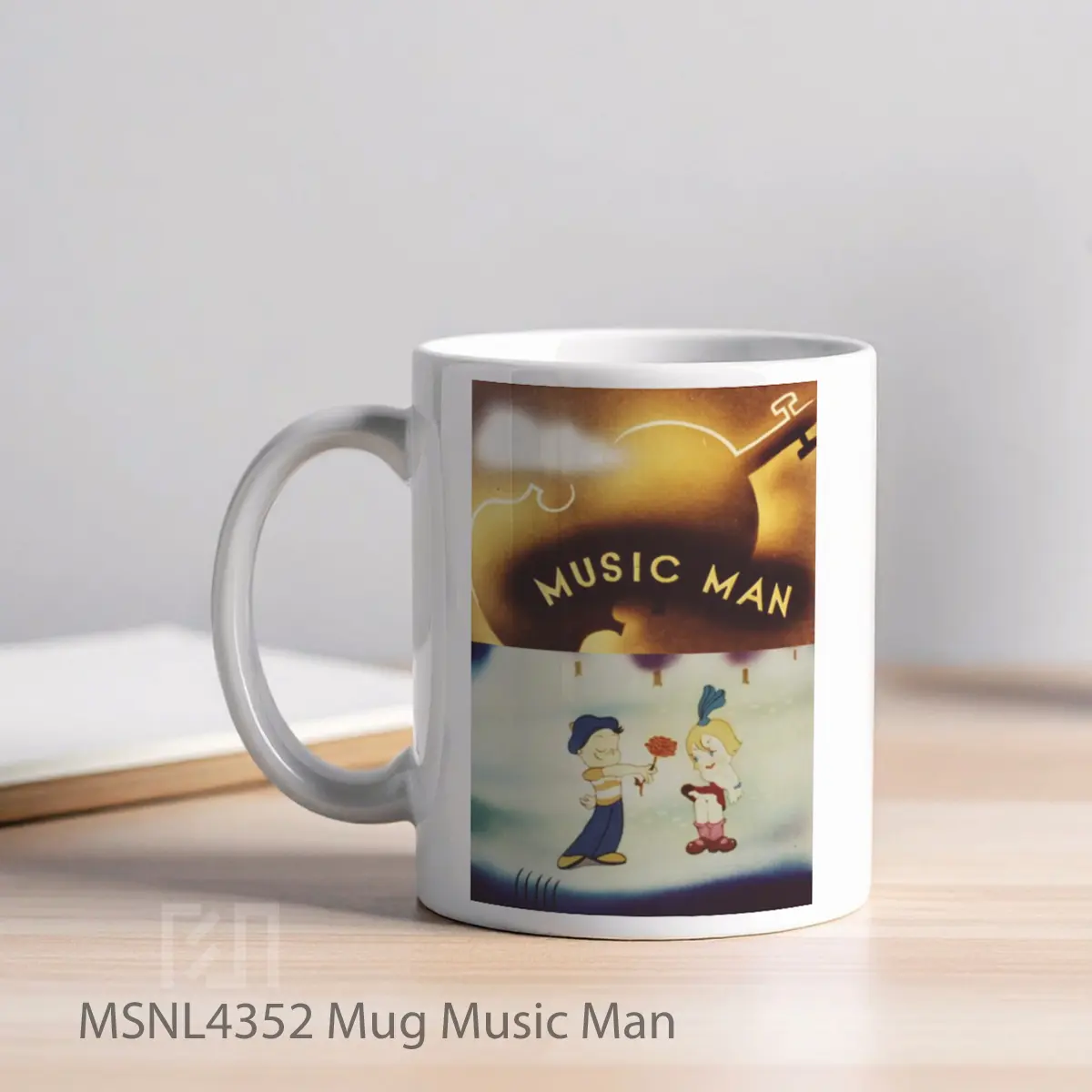 Mug Music Man Gelas Keramik Tema Film MSNL4352 - Tampak Kiri