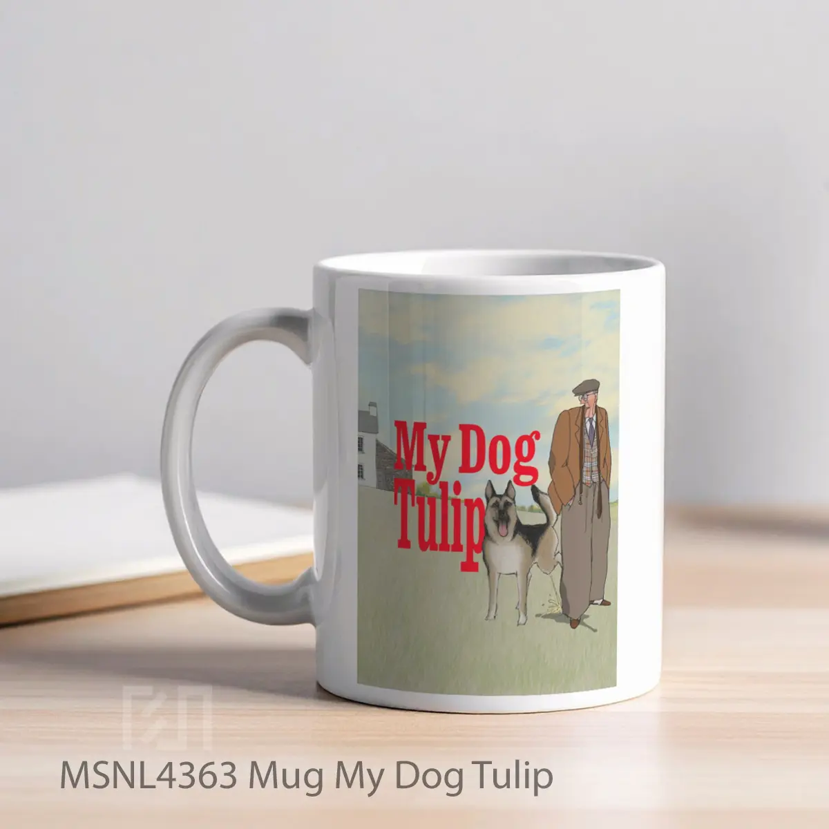 Mug My Dog Tulip Gelas Keramik Tema Film MSNL4363 - Tampak Kiri