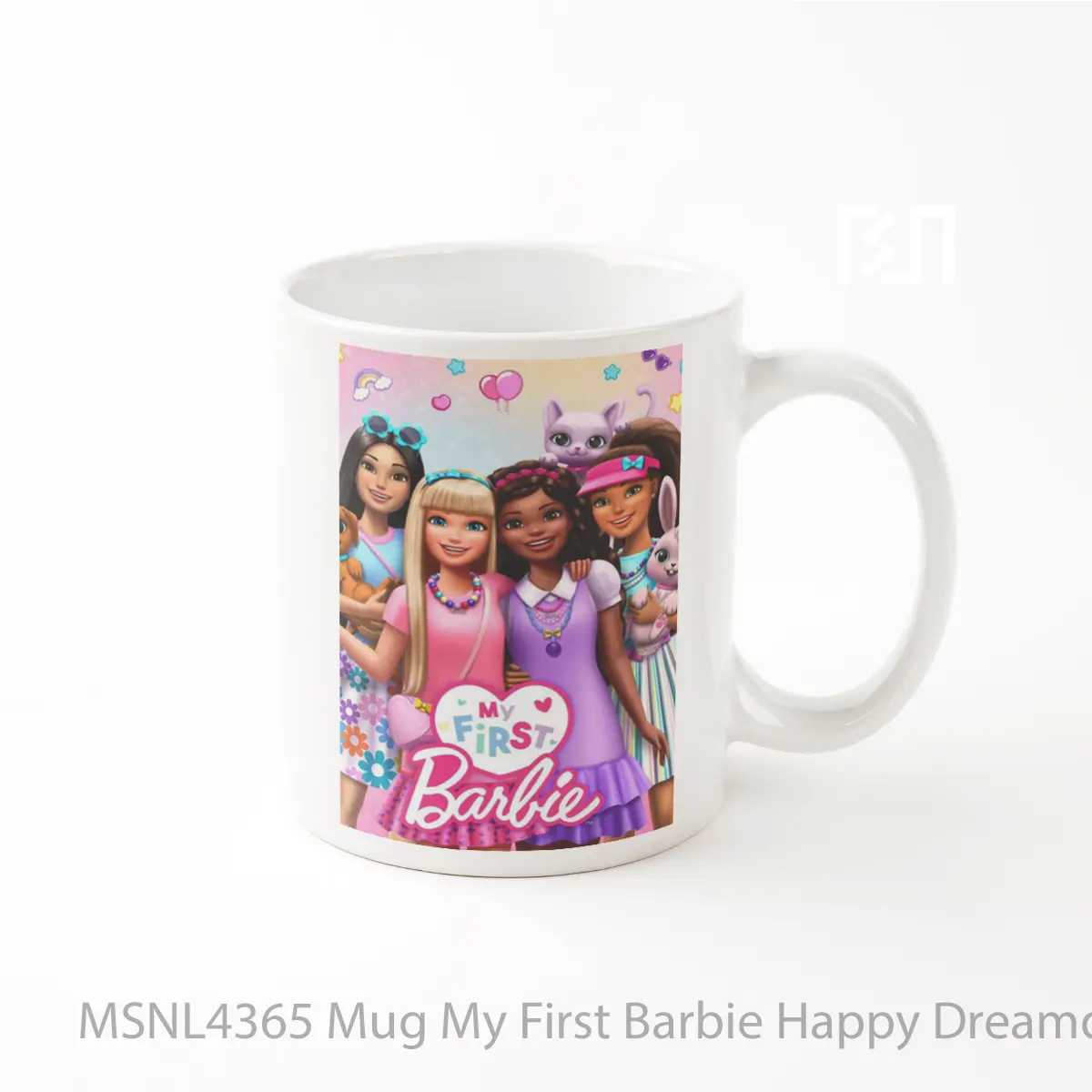 Mug My First Barbie Happy Dreamday Gelas Keramik Tema Film MSNL4365