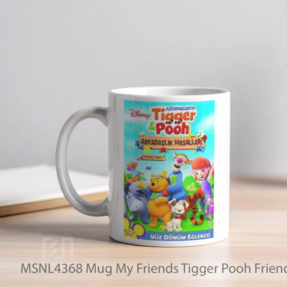Mug My Friends Tigger Pooh Friendly Tails Gelas Keramik Tema Film MSNL4368 - Tampak Kiri
