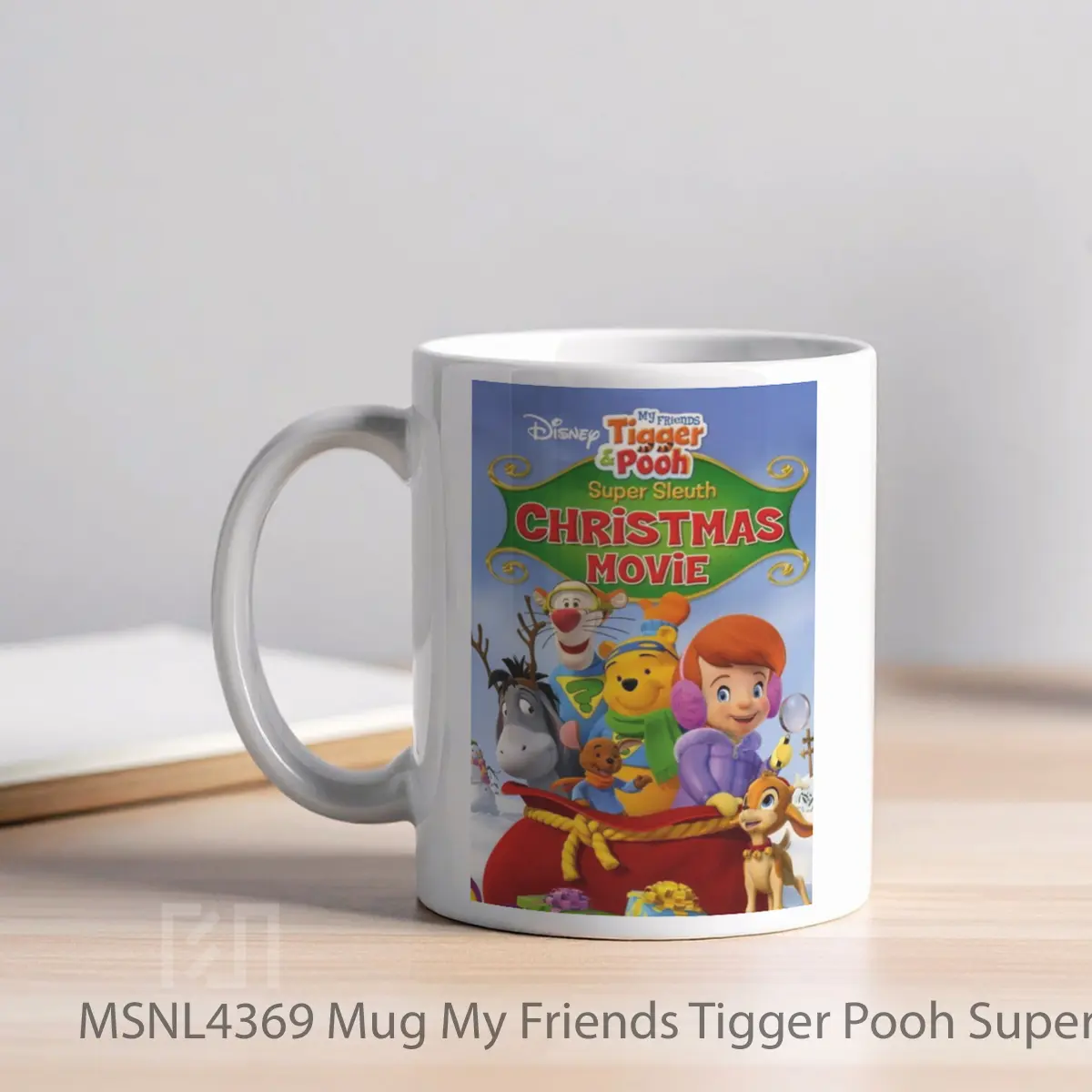 Mug My Friends Tigger Pooh Super Sleuth Christmas Movie Gelas Keramik Tema Film MSNL4369 - Tampak Kiri