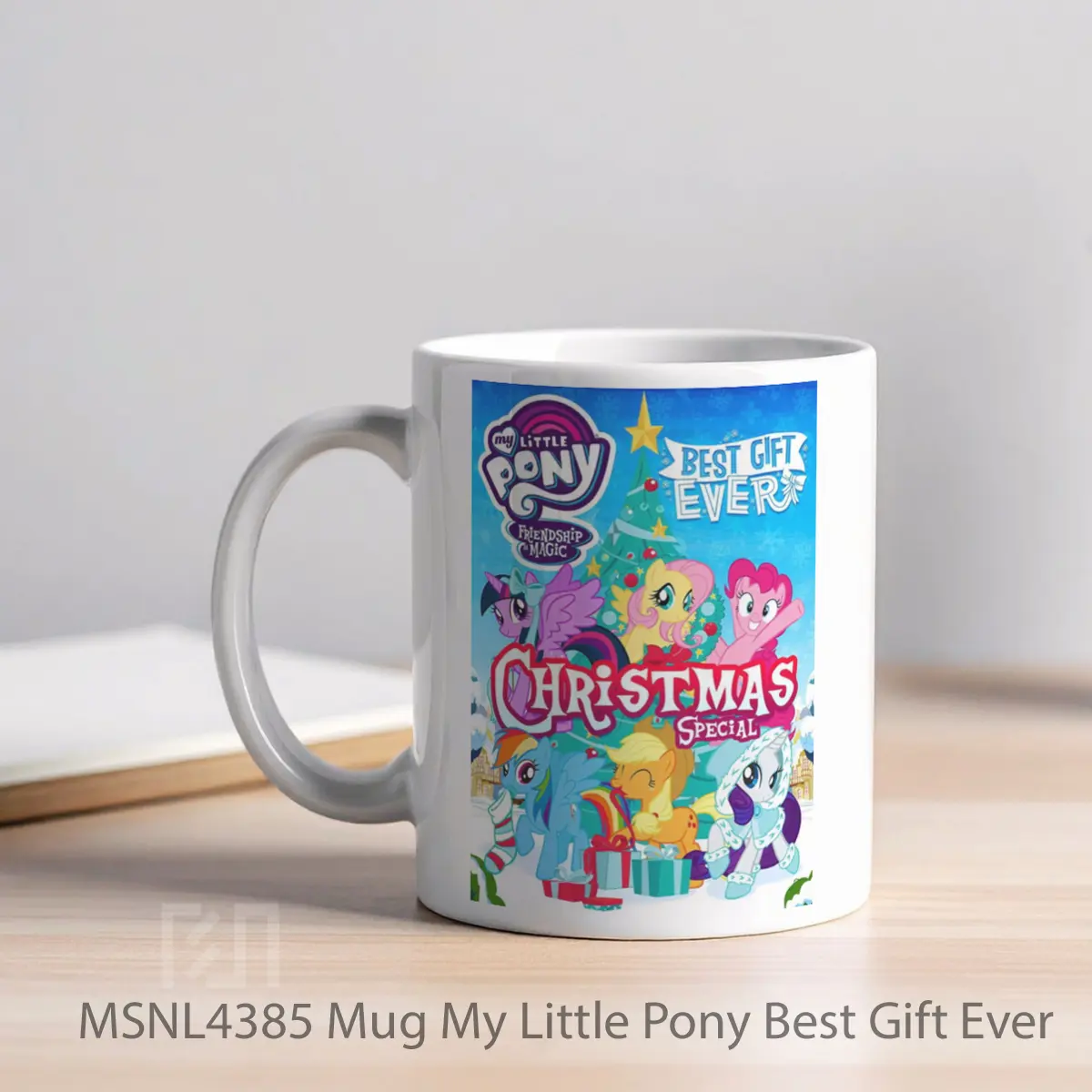 Mug My Little Pony Best Gift Ever Gelas Keramik Tema Film MSNL4385 - Tampak Kiri
