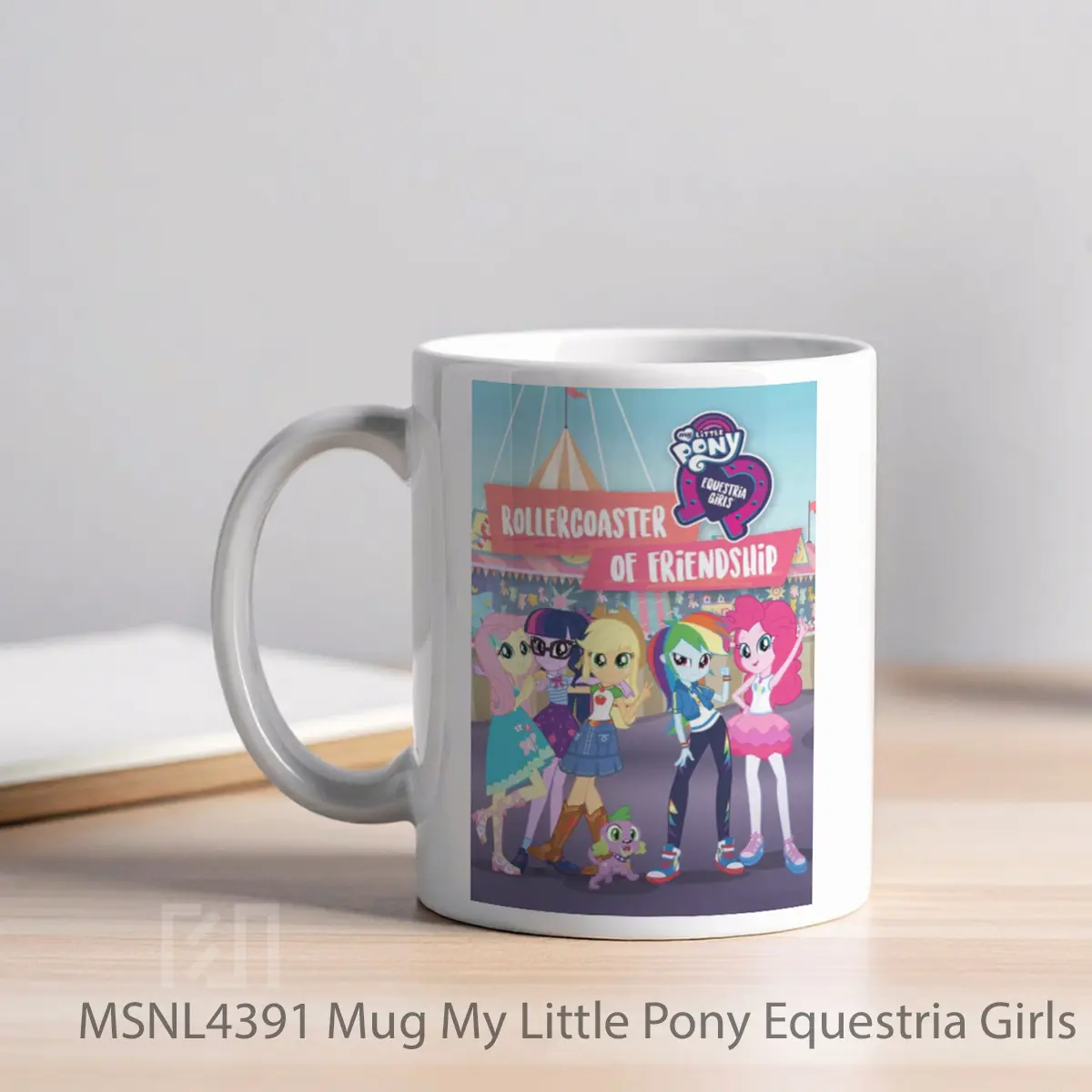 Mug My Little Pony Equestria Girls Rollercoaster Of Friendship Gelas Keramik Tema Film MSNL4391 - Tampak Kiri