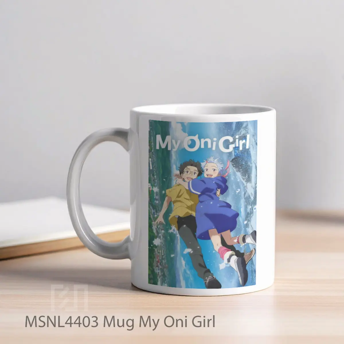 Mug My Oni Girl Gelas Keramik Tema Film MSNL4403 - Tampak Kiri