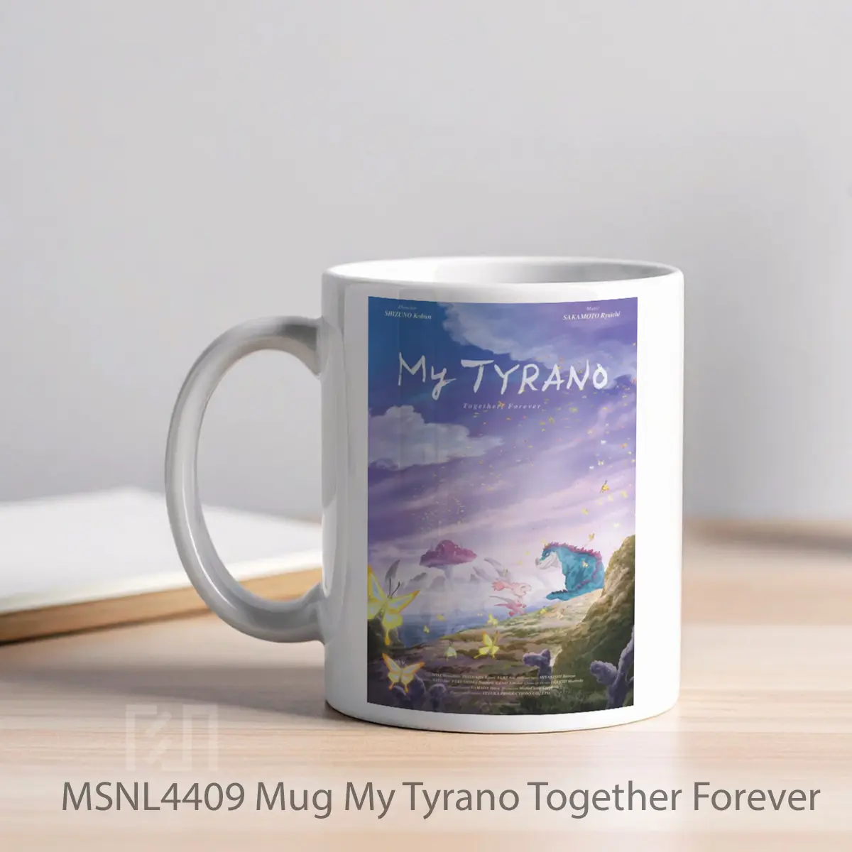 Mug My Tyrano Together Forever Gelas Keramik Tema Film MSNL4409 - Tampak Kiri