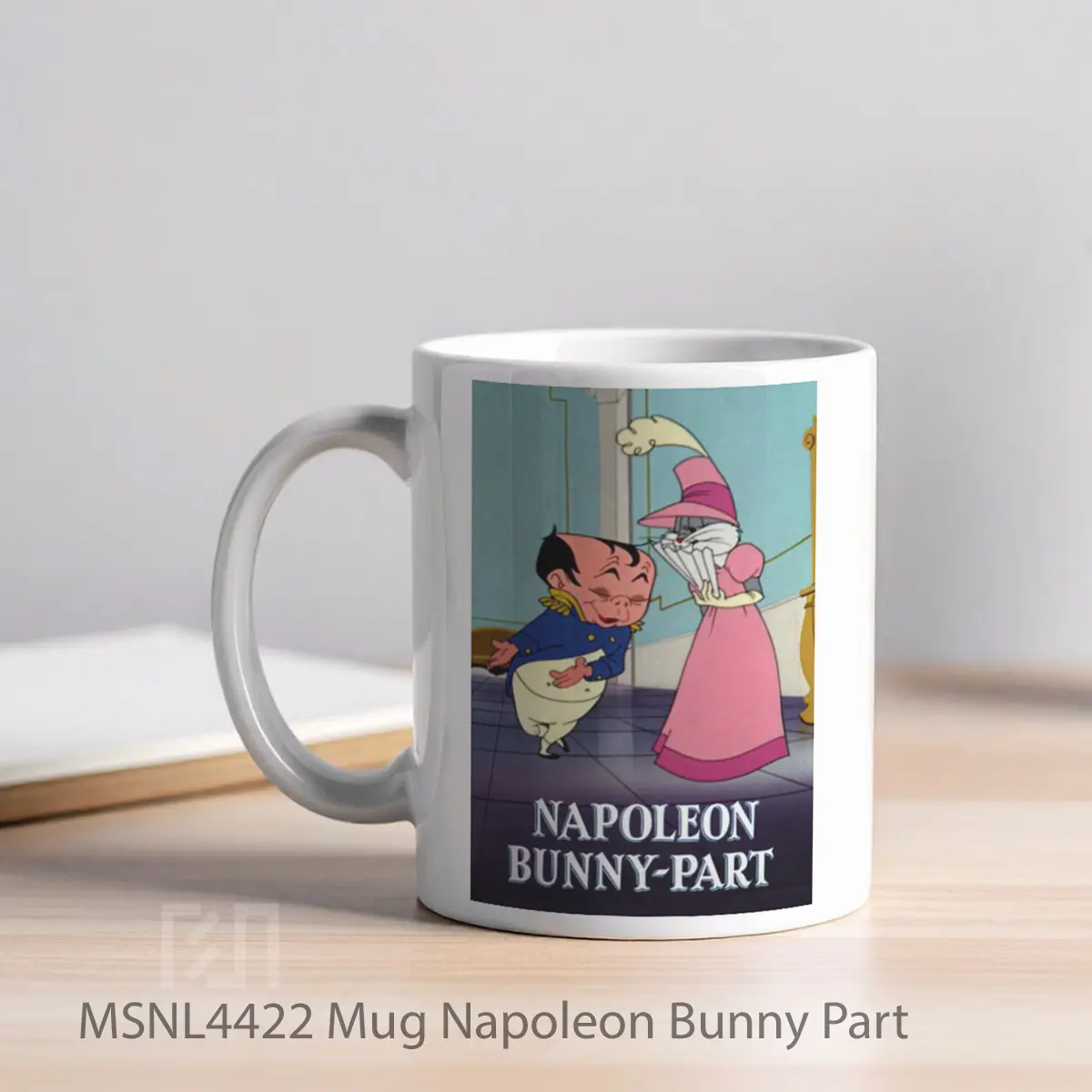 Mug Napoleon Bunny Part Gelas Keramik Tema Film MSNL4422 - Tampak Kiri