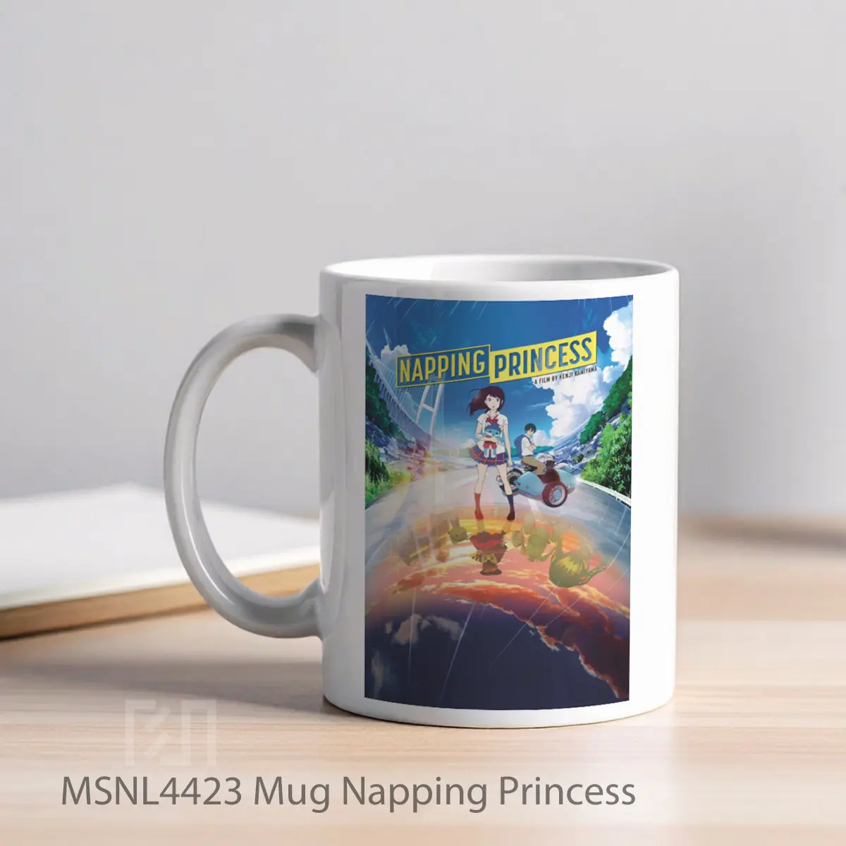 Mug Napping Princess Gelas Keramik Tema Film MSNL4423 - Tampak Kiri