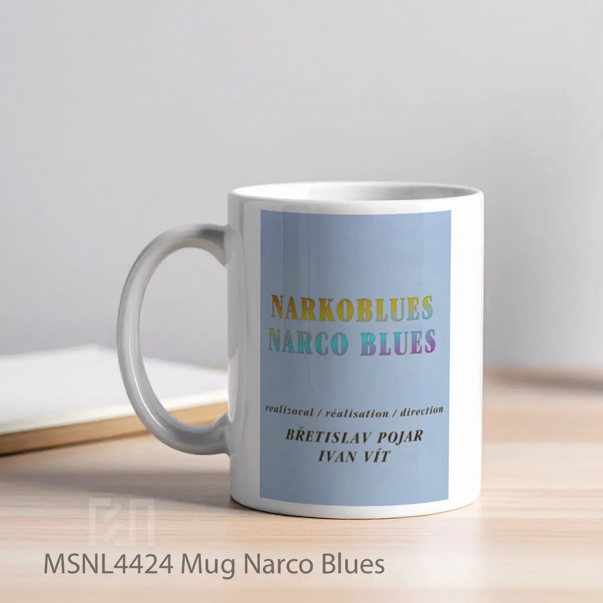 Mug Narco Blues Gelas Keramik Tema Film MSNL4424 - Tampak Kiri
