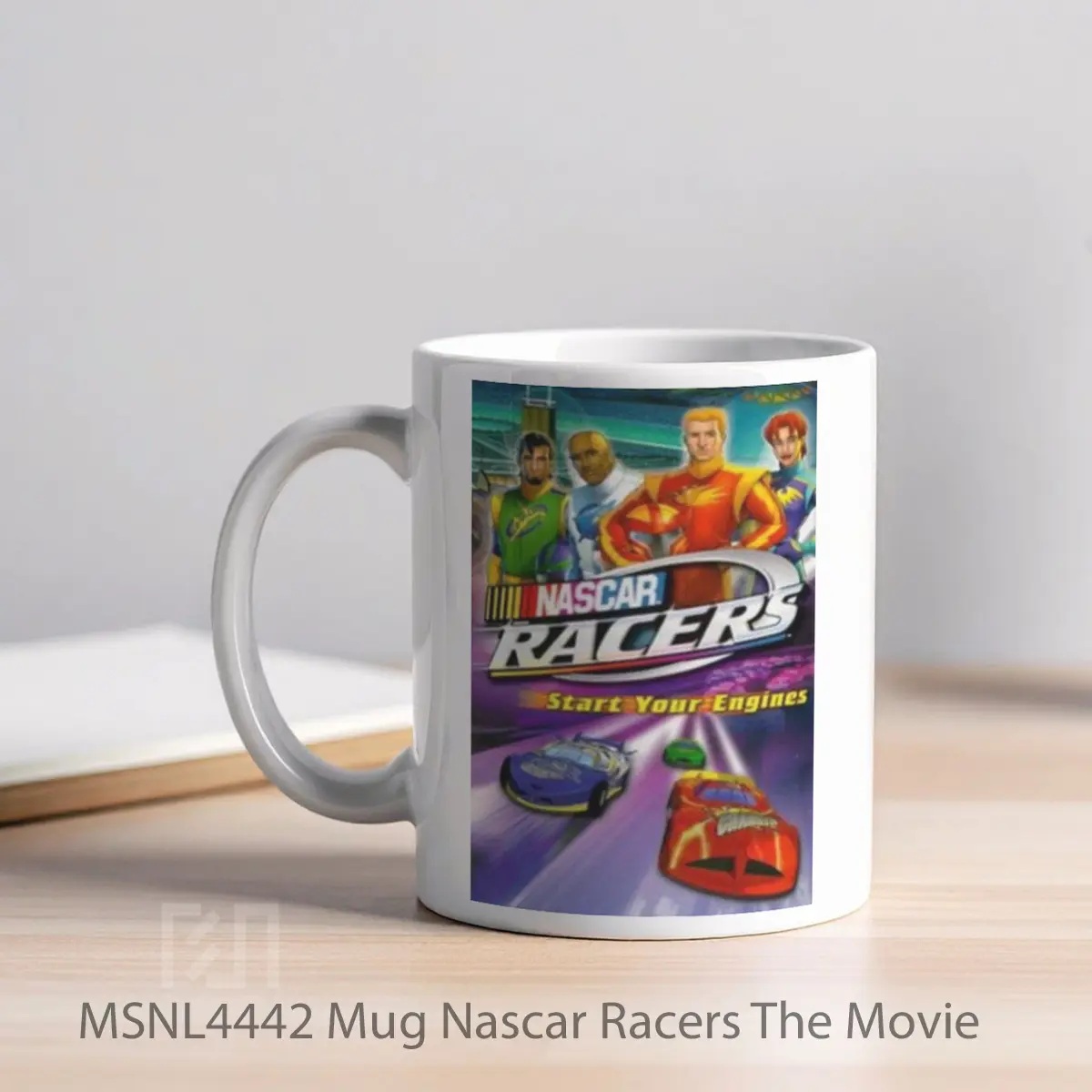 Mug Nascar Racers The Movie Gelas Keramik Tema Film MSNL4442 - Tampak Kiri