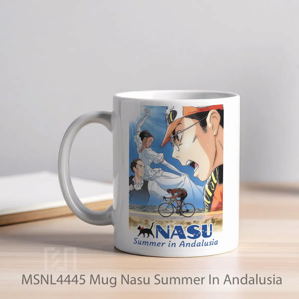 Mug Nasu Summer In Andalusia Gelas Keramik Tema Film MSNL4445 - Tampak Kiri