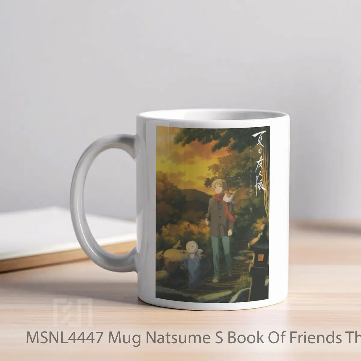 Mug Natsume S Book Of Friends The Waking Rock And The Strange Visitor Gelas Keramik Tema Film MSNL4447 - Tampak Kiri