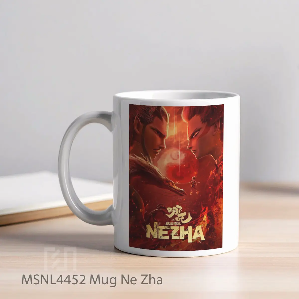 Mug Ne Zha Gelas Keramik Tema Film MSNL4452 - Tampak Kiri