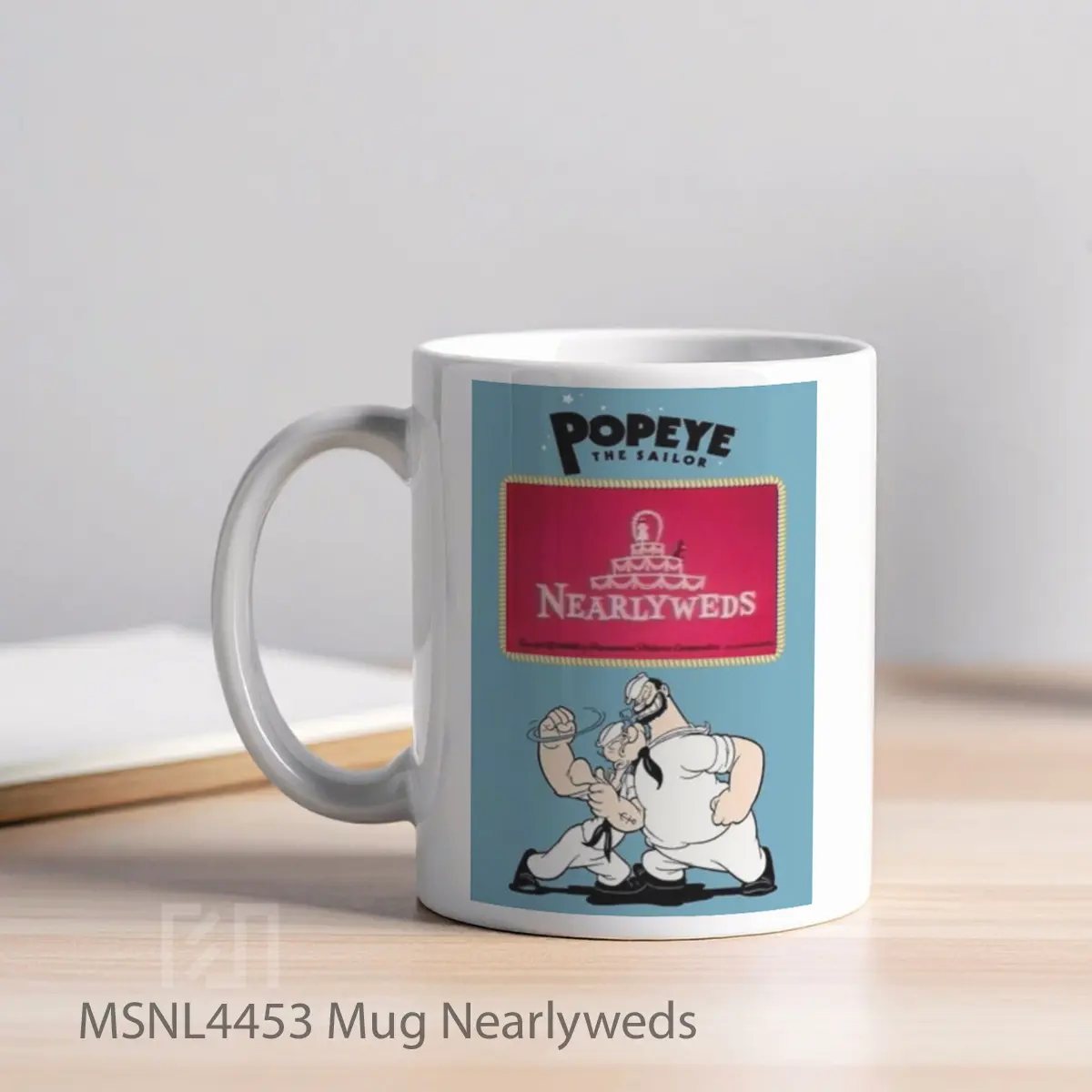 Mug Nearlyweds Gelas Keramik Tema Film MSNL4453 - Tampak Kiri