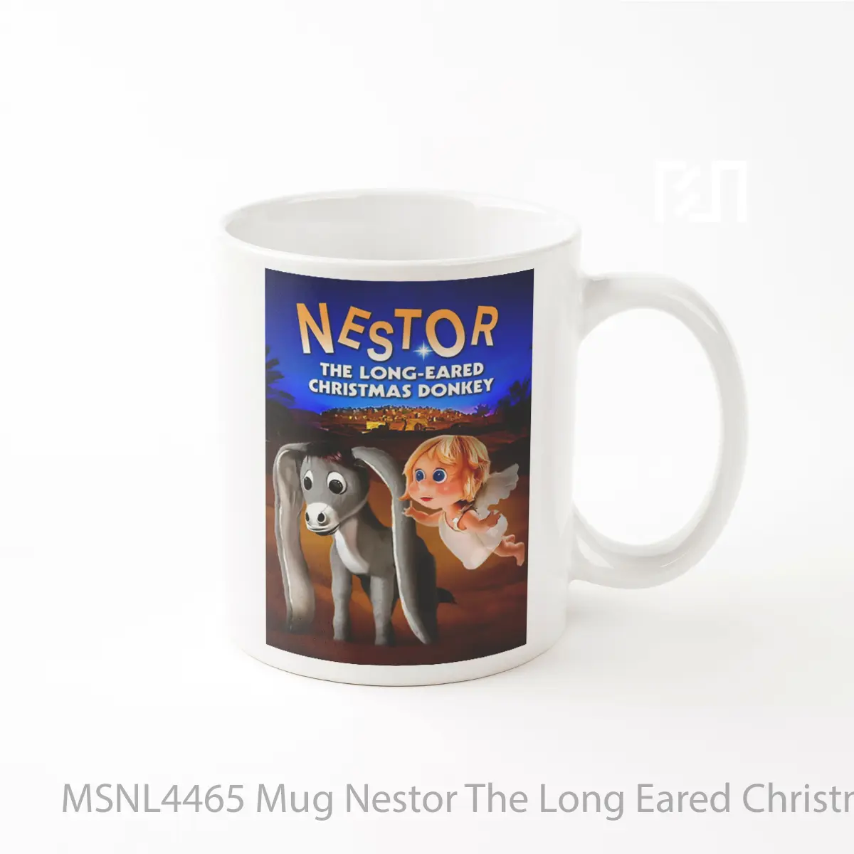 Mug Nestor The Long Eared Christmas Donkey Gelas Keramik Tema Film MSNL4465