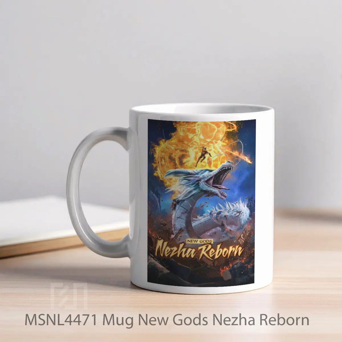 Mug New Gods Nezha Reborn Gelas Keramik Tema Film MSNL4471 - Tampak Kiri