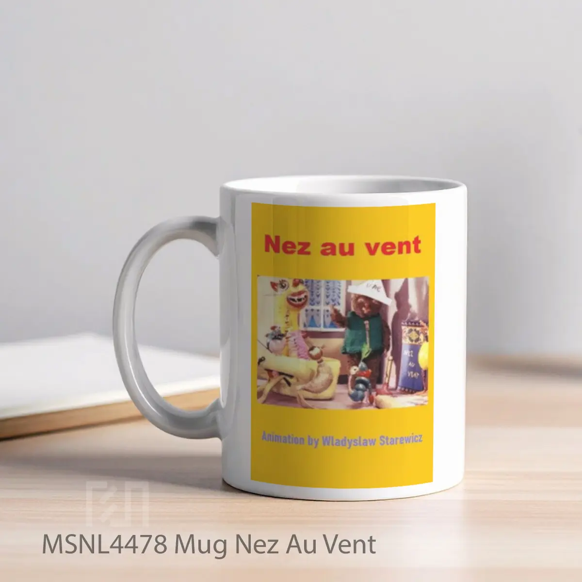 Mug Nez Au Vent Gelas Keramik Tema Film MSNL4478 - Tampak Kiri