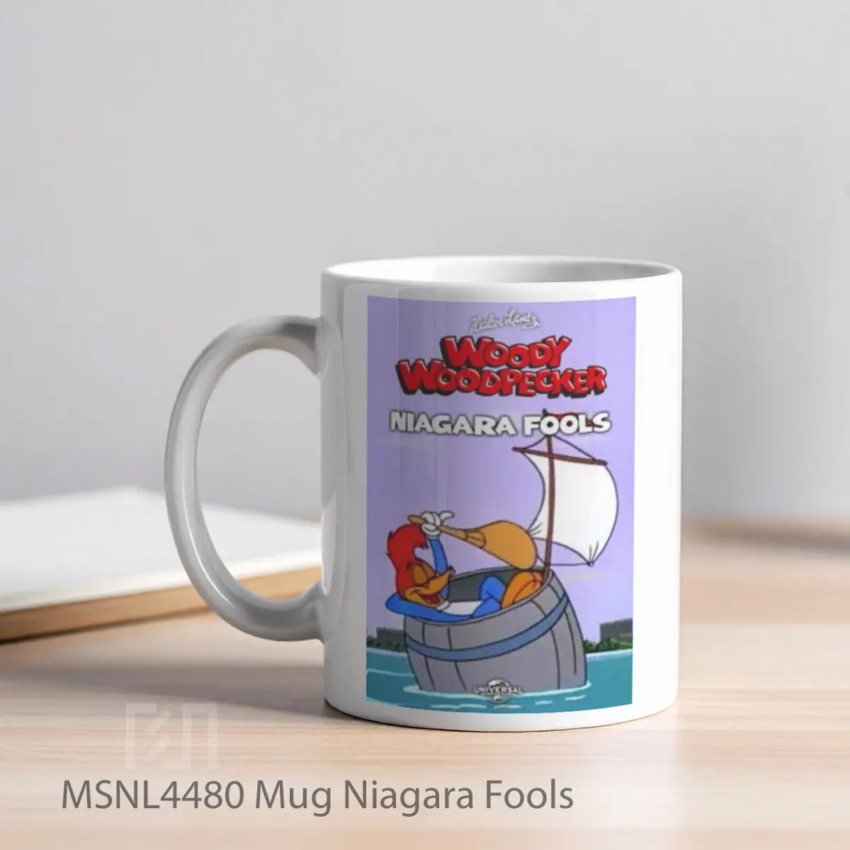 Mug Niagara Fools Gelas Keramik Tema Film MSNL4480 - Tampak Kiri