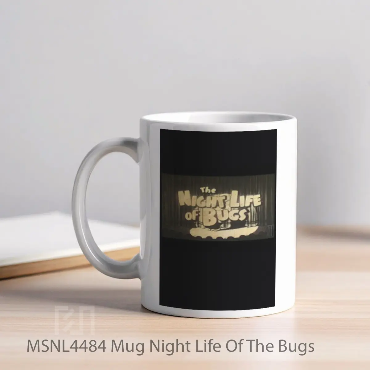 Mug Night Life Of The Bugs Gelas Keramik Tema Film MSNL4484 - Tampak Kiri