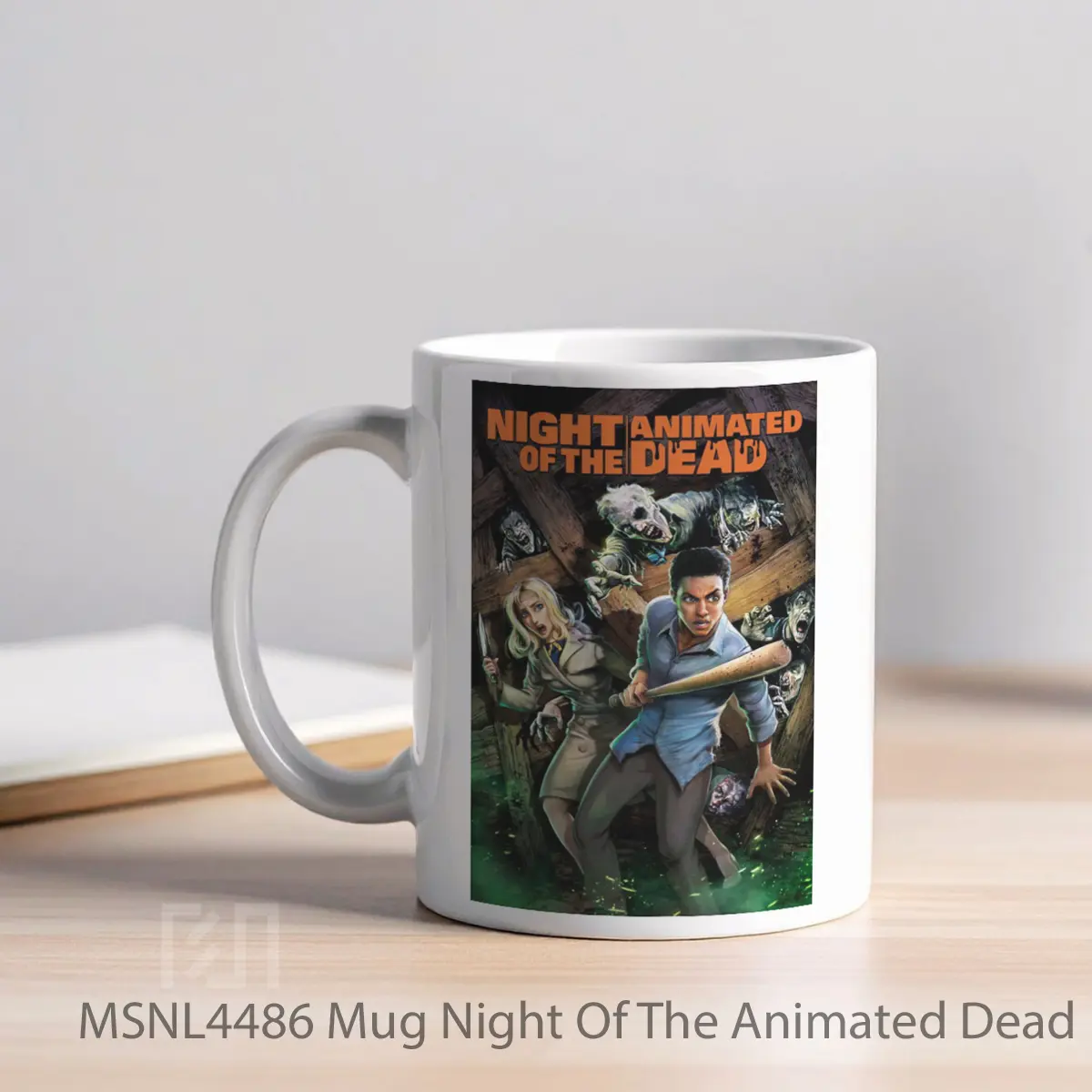 Mug Night Of The Animated Dead Gelas Keramik Tema Film MSNL4486 - Tampak Kiri