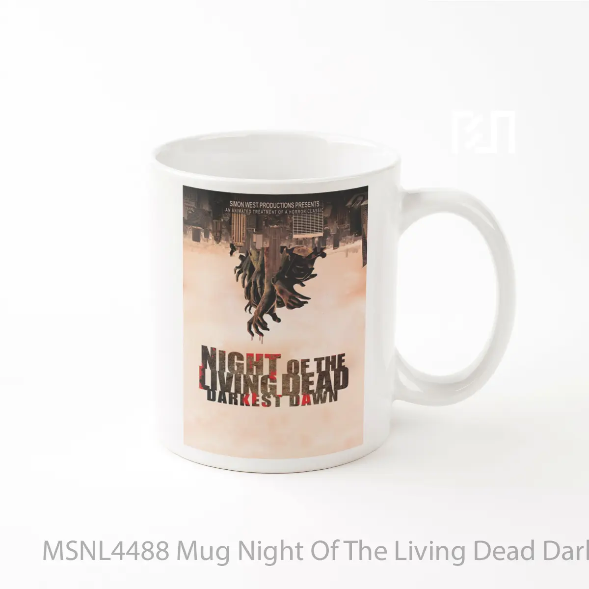 Mug Night Of The Living Dead Darkest Dawn Gelas Keramik Tema Film MSNL4488