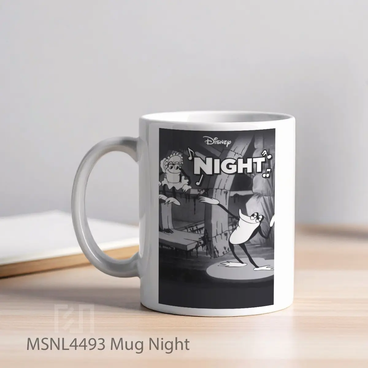 Mug Night Gelas Keramik Tema Film MSNL4493 - Tampak Kiri