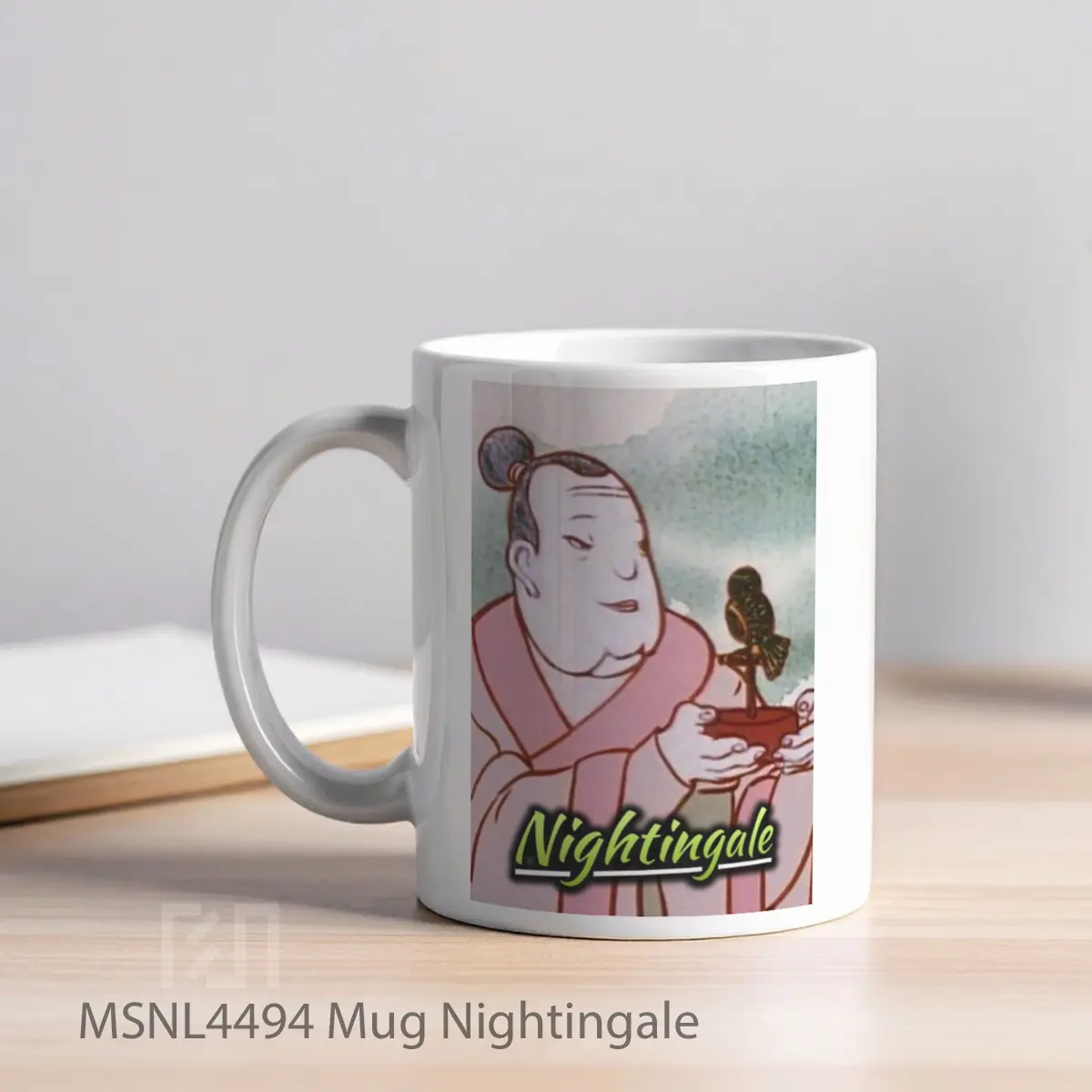 Mug Nightingale Gelas Keramik Tema Film MSNL4494 - Tampak Kiri