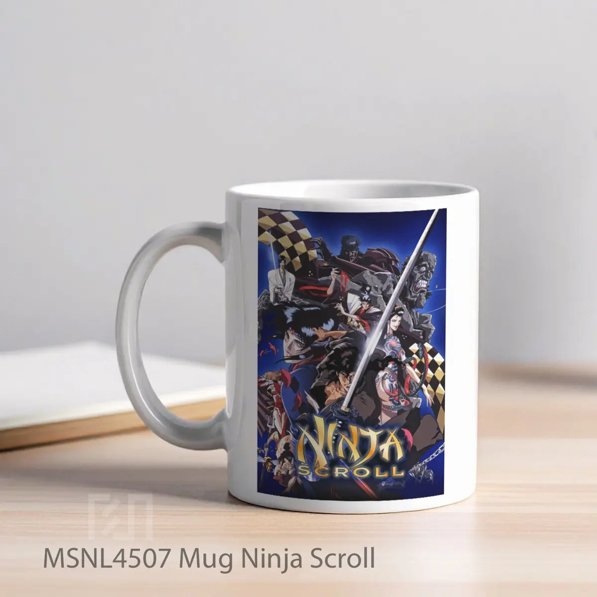 Mug Ninja Scroll Gelas Keramik Tema Film MSNL4507 - Tampak Kiri