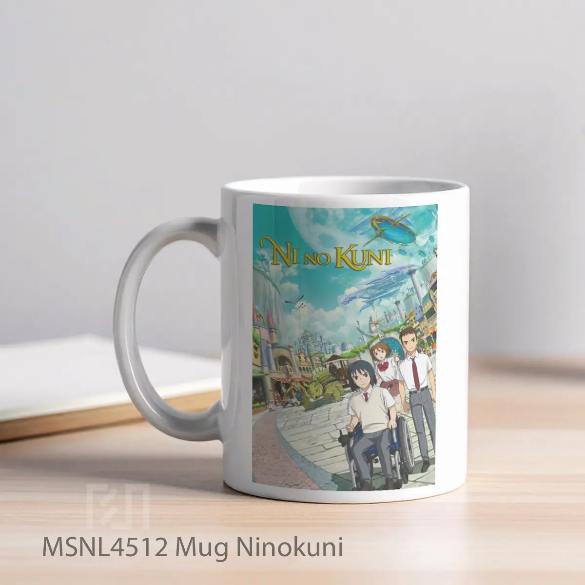 Mug Ninokuni Gelas Keramik Tema Film MSNL4512 - Tampak Kiri