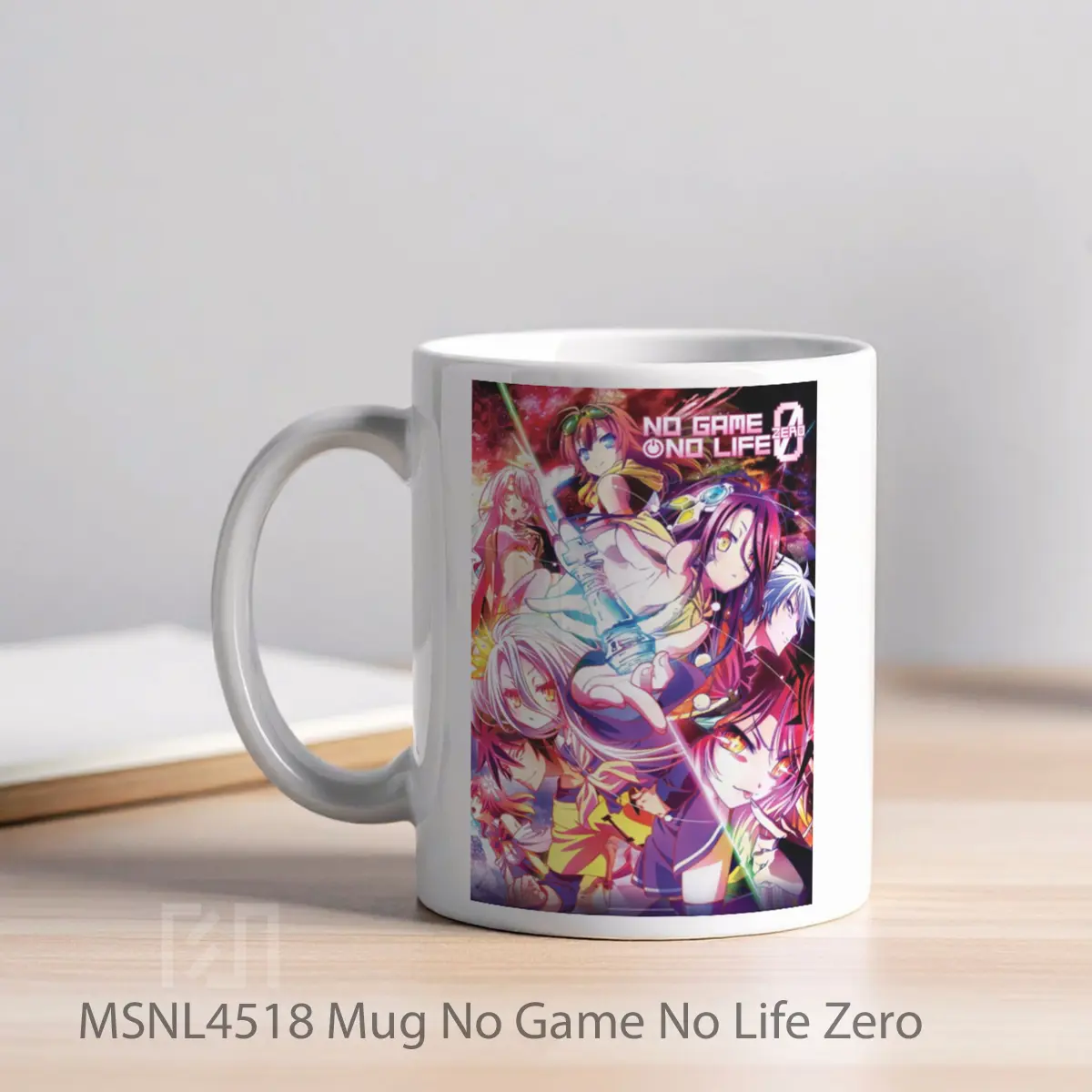 Mug No Game No Life Zero Gelas Keramik Tema Film MSNL4518 - Tampak Kiri
