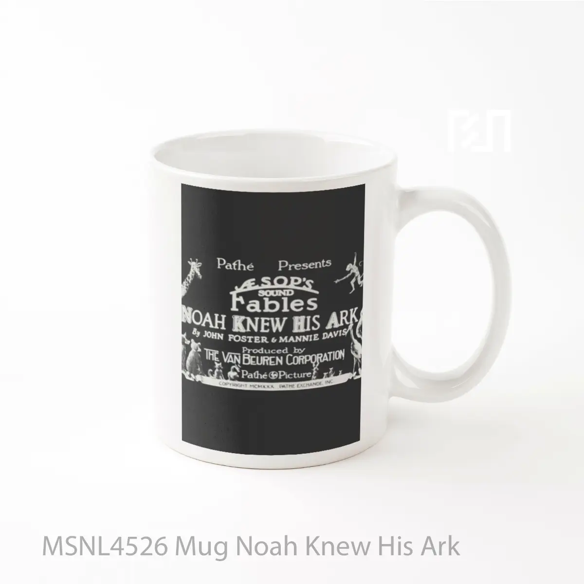 Mug Noah Knew His Ark Gelas Keramik Tema Film MSNL4526