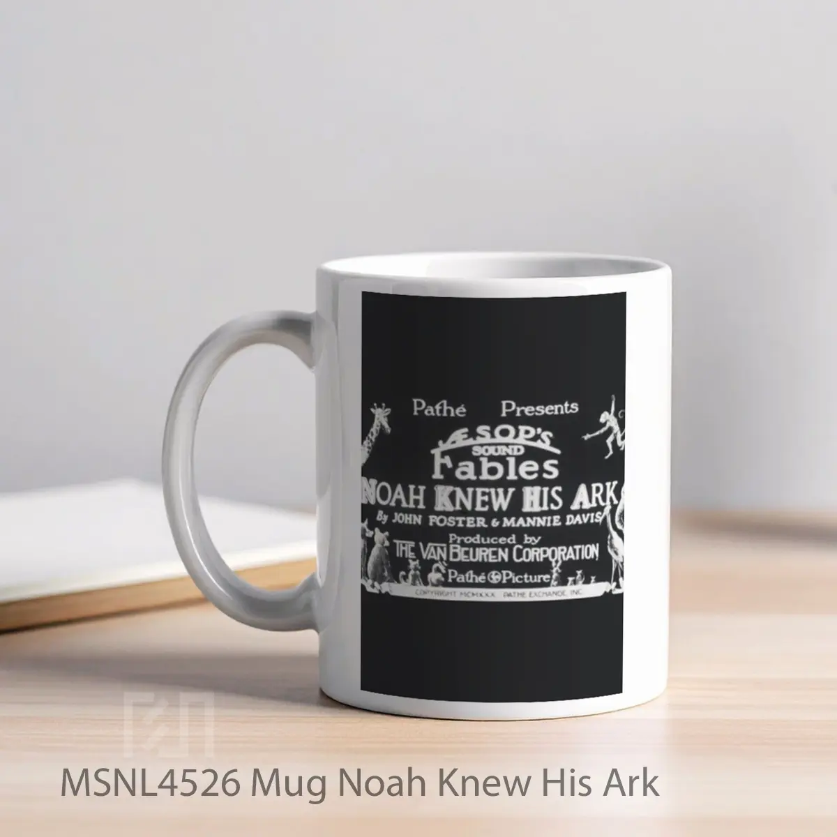 Mug Noah Knew His Ark Gelas Keramik Tema Film MSNL4526 - Tampak Kiri
