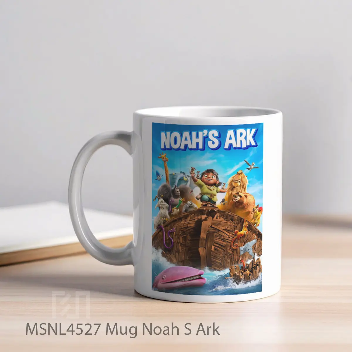 Mug Noah S Ark Gelas Keramik Tema Film MSNL4527 - Tampak Kiri