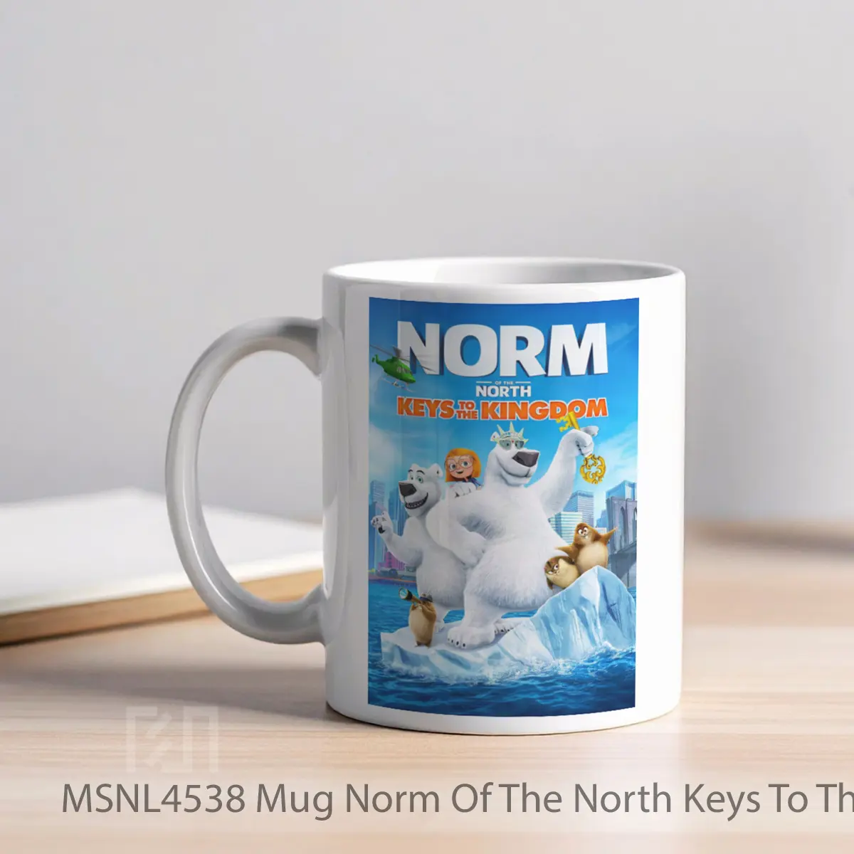 Mug Norm Of The North Keys To The Kingdom Gelas Keramik Tema Film MSNL4538 - Tampak Kiri
