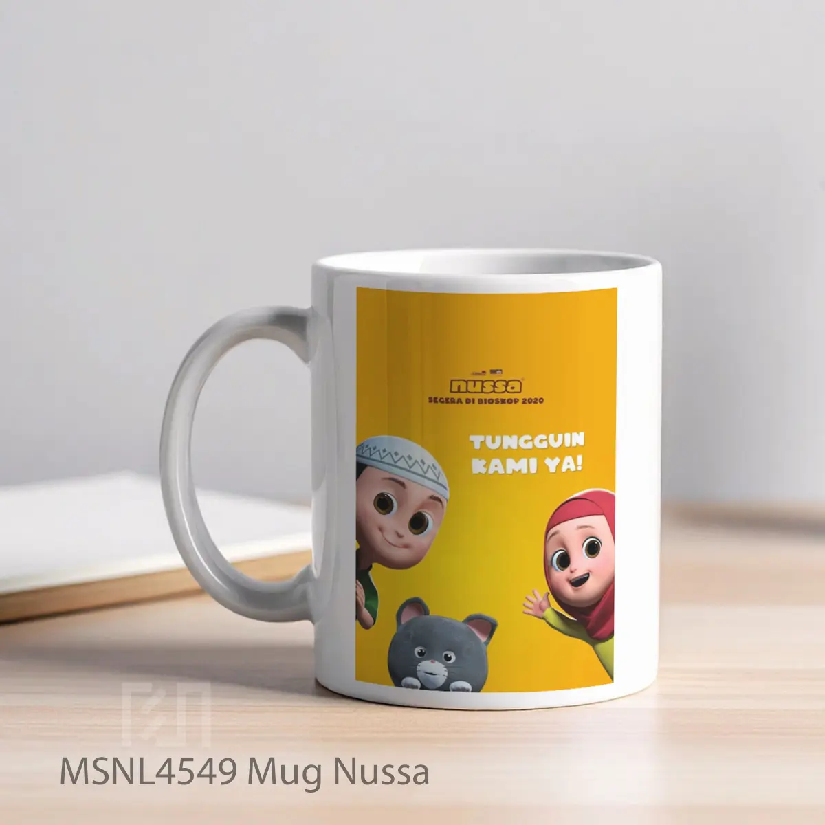 Mug Nussa Gelas Keramik Tema Film MSNL4549 - Tampak Kiri