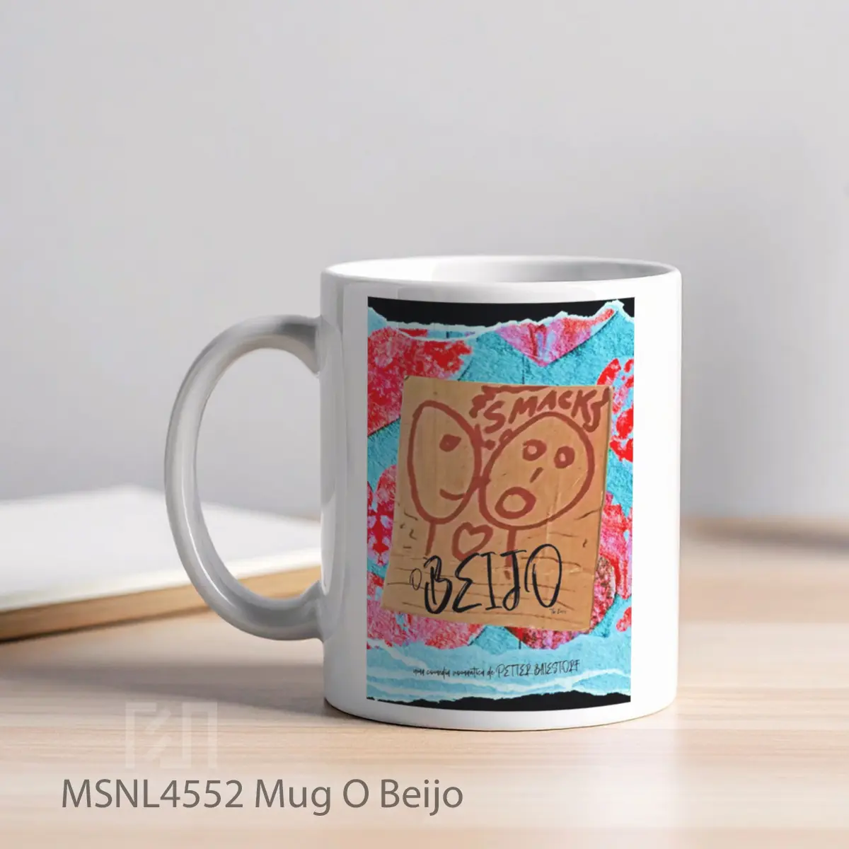 Mug O Beijo Gelas Keramik Tema Film MSNL4552 - Tampak Kiri