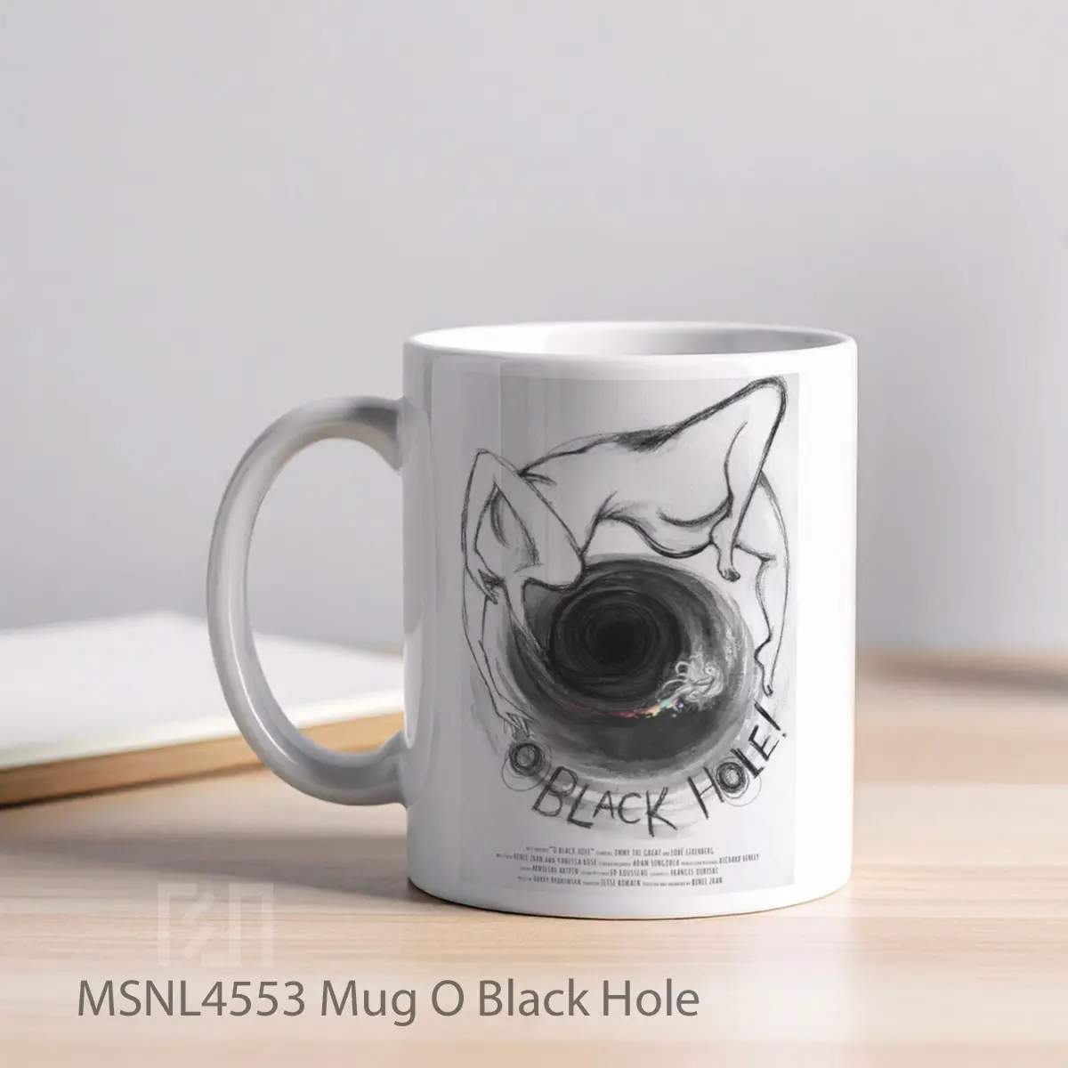 Mug O Black Hole Gelas Keramik Tema Film MSNL4553 - Tampak Kiri