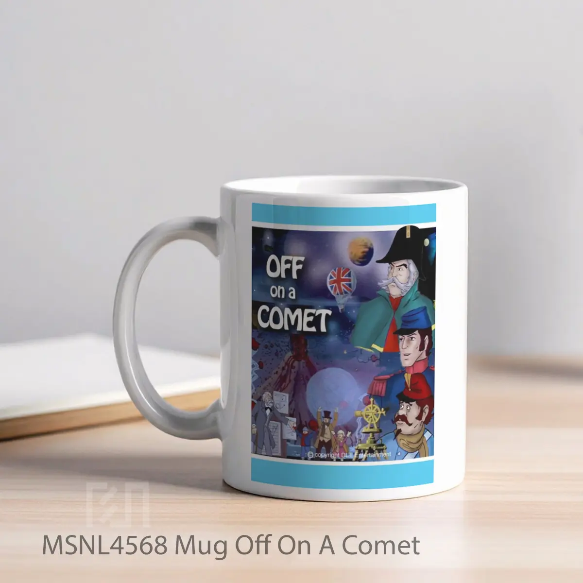 Mug Off On A Comet Gelas Keramik Tema Film MSNL4568 - Tampak Kiri