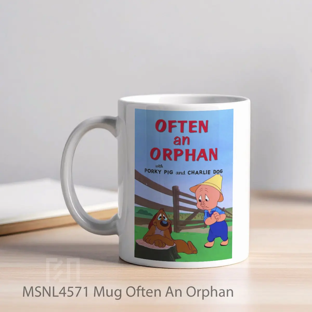 Mug Often An Orphan Gelas Keramik Tema Film MSNL4571 - Tampak Kiri