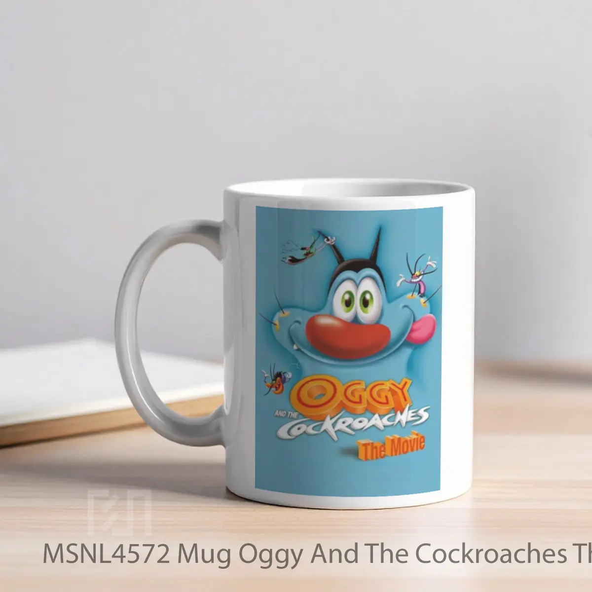 Mug Oggy And The Cockroaches The Movie Gelas Keramik Tema Film MSNL4572 - Tampak Kiri
